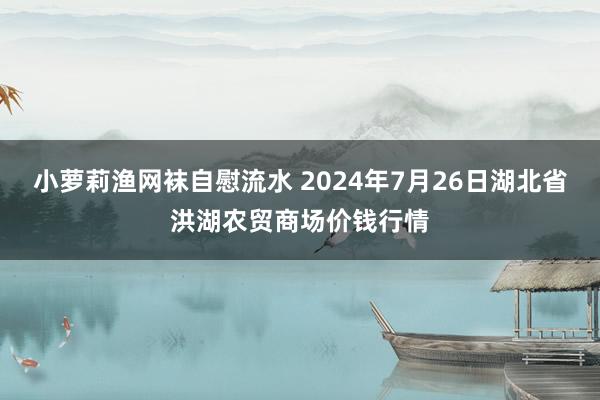 小萝莉渔网袜自慰流水 2024年7月26日湖北省洪湖农贸商场价钱行情