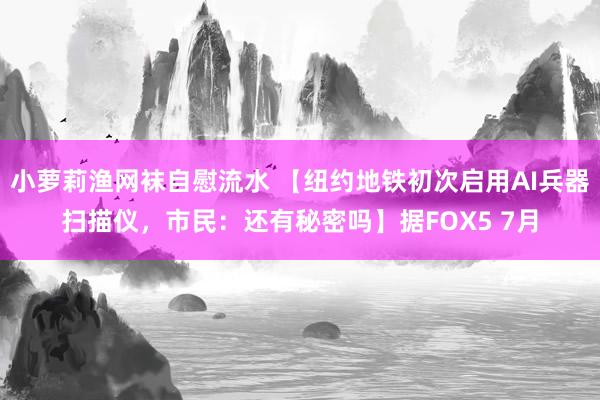 小萝莉渔网袜自慰流水 【纽约地铁初次启用AI兵器扫描仪，市民：还有秘密吗】据FOX5 7月