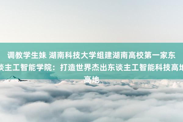 调教学生妹 湖南科技大学组建湖南高校第一家东谈主工智能学院：打造世界杰出东谈主工智能科技高地