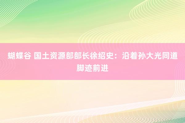 蝴蝶谷 国土资源部部长徐绍史：沿着孙大光同道脚迹前进